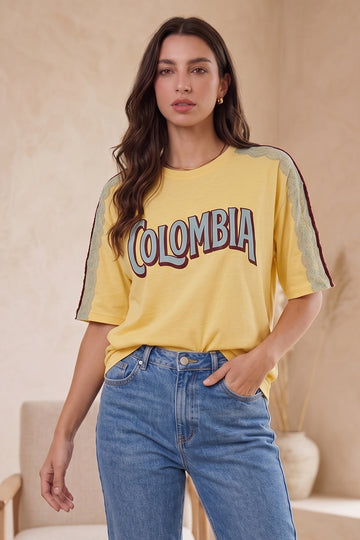 Camiseta Colombia Dorada