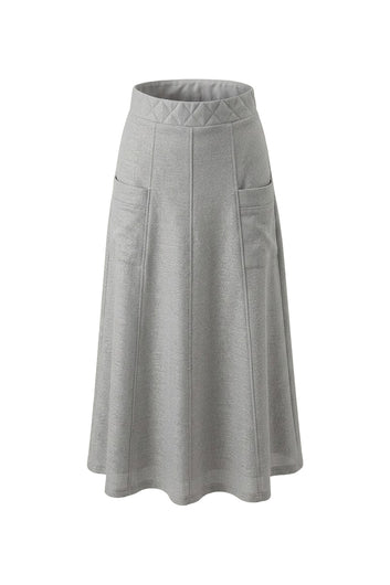 FALDA MIDI PLATA