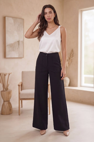 PANTALÓN FLARE NEGRO