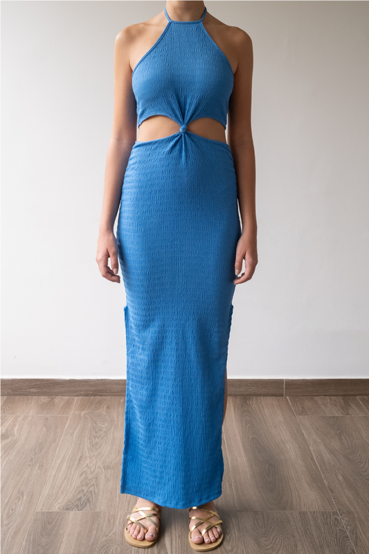 VESTIDO AZUL MARIPOSA
