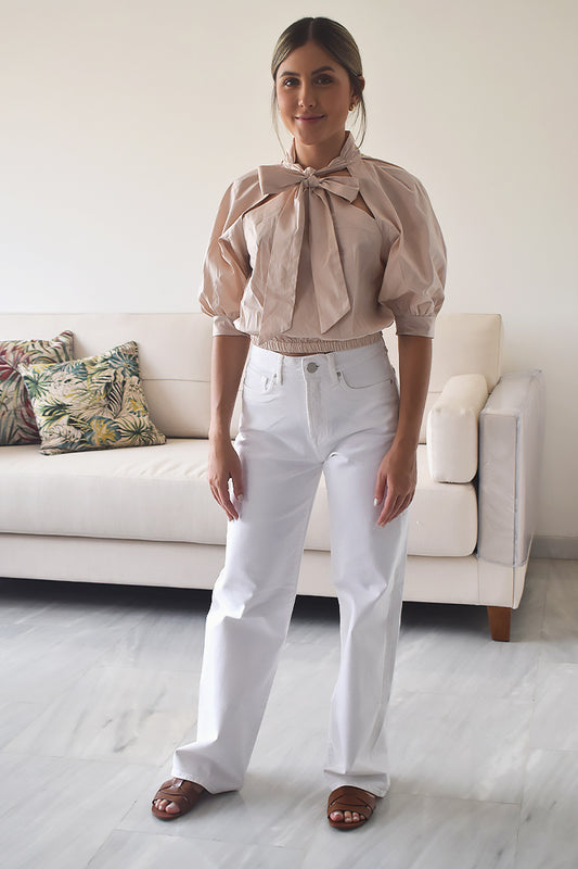 Jean wide leg- Kathe  blanco