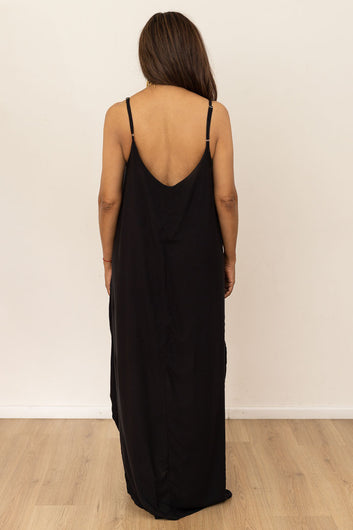Vestido largo de tiras